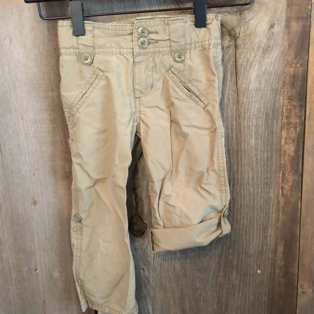 Old Navy Light Olive Green 4 Picket Convertible Pants Size 2T